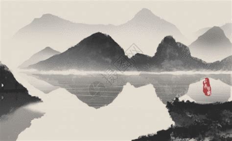 中国风山水画GIF动图图片-正版gif素材401359955-摄图网