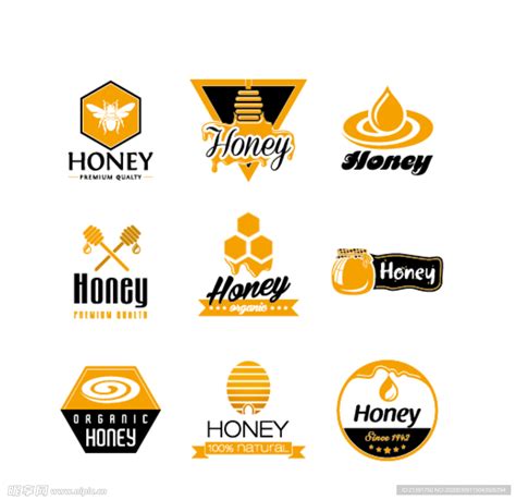 6款创意蜂蜜标志设计图__公共标识标志_标志图标_设计图库_昵图网nipic.com