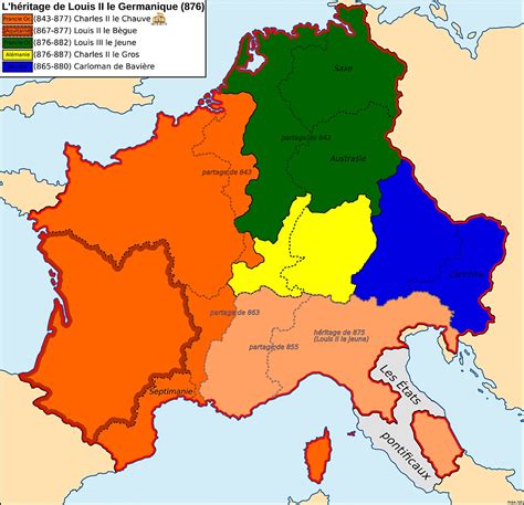 Le partage de Verdun en 843 – Cyberhistoiregeo-Carto