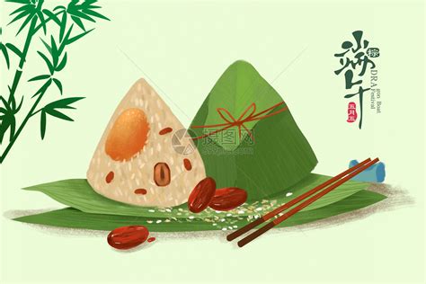 可爱端午粽子节快乐海报设计_红动网