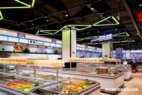杭州上城区生鲜超市装修设计案例效果图-超市设计装修-浙江国富装饰