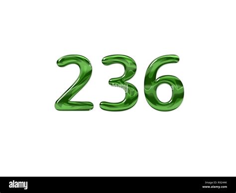 236 number vector font alphabet. Number 236 with decorative element ...
