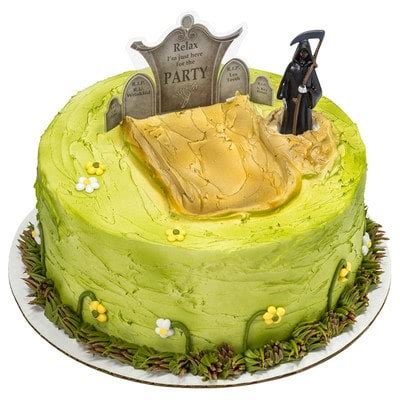 Birthday Cake-Grim Reaper Gravestone Round-17179 - Aggie