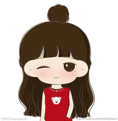 可爱的卡通小女孩EPS素材免费下载_红动中国
