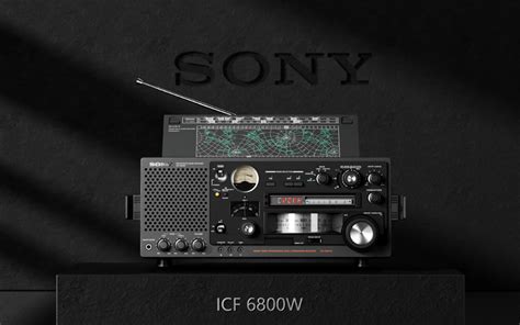 产品建模渲染—||Sony iICF- 6800W收音机||三维/C4D设计_文山设计作品--致设计