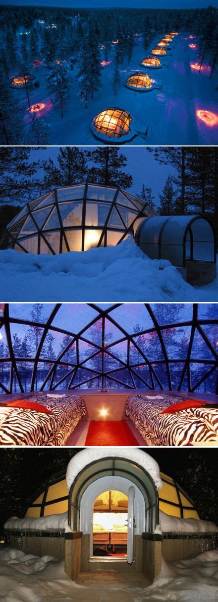 芬兰Kakslauttanen旅馆有20个玻璃穹顶客房(… - 堆糖，美图壁纸兴趣社区