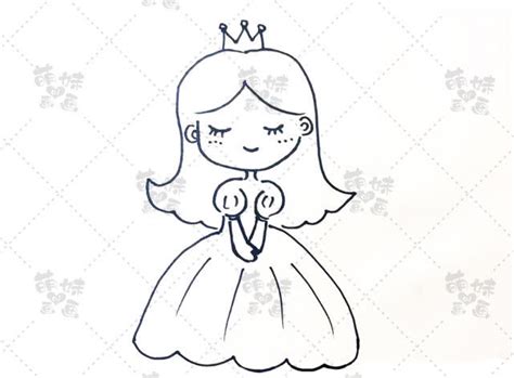 小公主简笔画好看又漂亮 简单又很优雅的小公主简笔画教程-露西学画画