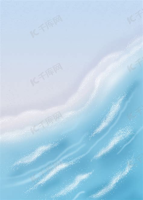 白色海浪水彩海洋沙滩背景图片免费下载-千库网
