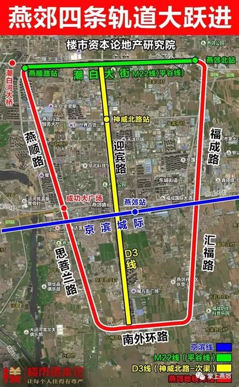燕郊四条轨道大跃进！平谷线、京滨线、D3线、地铁环线！