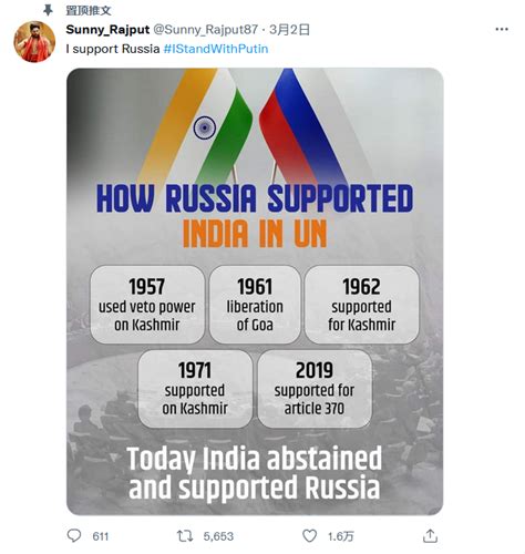 印度网民把"我支持普京"刷到了美国热搜第2__财经头条