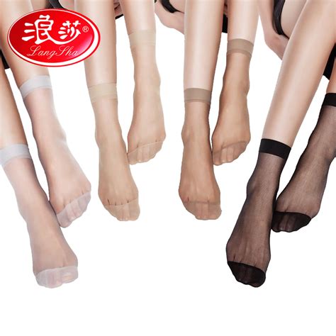 5双装短丝袜女士5D薄款水晶丝短袜厂家批发夏季地摊袜子-阿里巴巴
