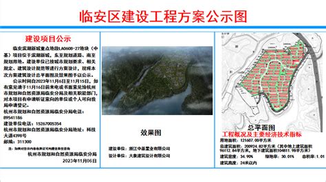临安区建设工程方案公示图临安滨湖新城重点地段LA0608-27地块
