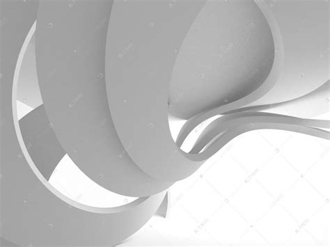 抽象的现代白色建筑背景。3D渲染说明高清摄影大图-千库网