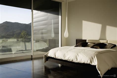 威利斯空间设计中式大气卧室落地窗装修效果图 – 设计本装修效果图