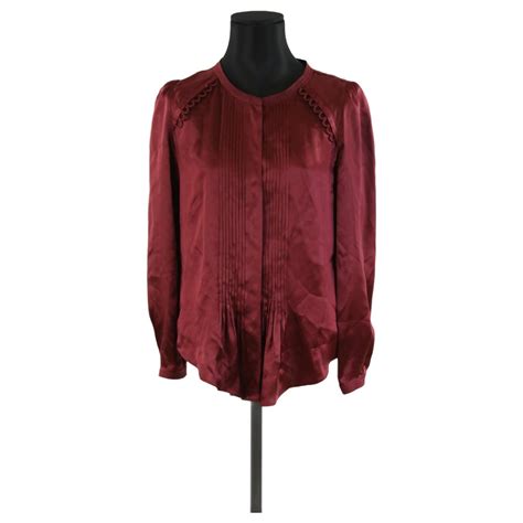 Top Isabel Marant 36 Dark red Silk ref.682860 - Joli Closet