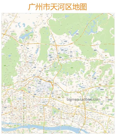 广州天河区区域地图,广州市天河区,广州天河区详细_大山谷图库