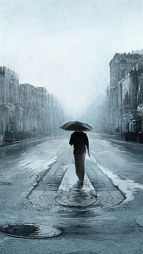 雨中落寞的背影图片,雨天落寞的背影图片,雨中撑伞背影图片_大山谷图库