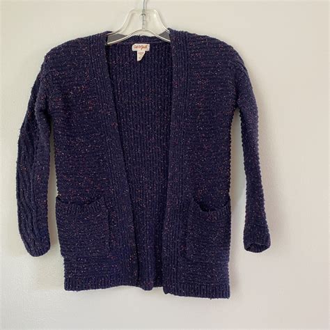 Cat & Jack Speckled Open Cardigan Small 6/6x