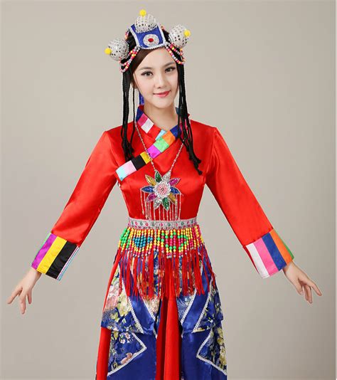 （今日6折）少数56个民族服装儿童苗族土家族壮族舞蹈彝族演出服女童表演服新—儿童演出服