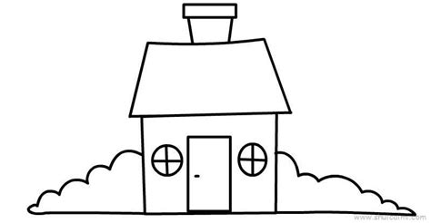 简单的小房子马克笔简笔画教程图片 树木围绕的小房子小别墅卡通画怎么画[ 图片/4P ] - 才艺君