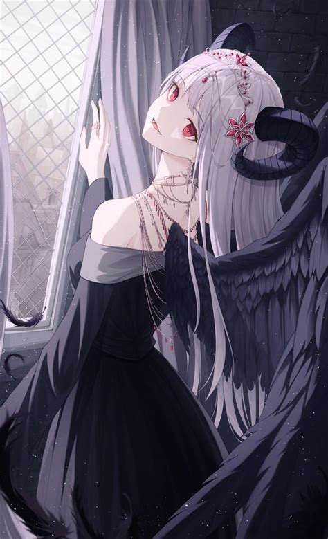 二次元粉色恶魔系精致细腻优雅诡异系图片