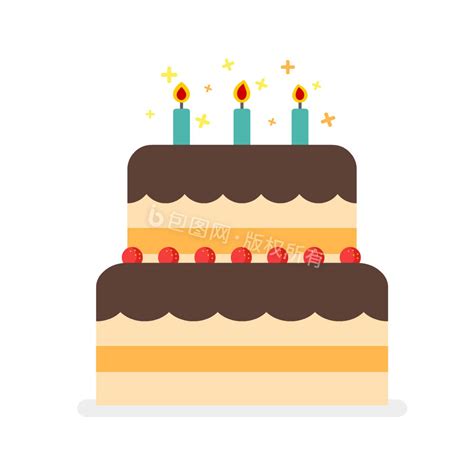 庆祝节日生日蛋糕gif动图下载-包图网