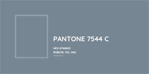 PANTONE 7544 C Complementary or Opposite Color Name and Code (#768692 ...