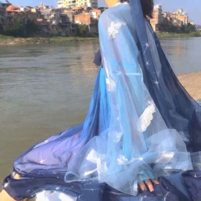 蓝色系女生头像古风仙气真人