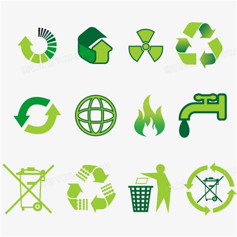 四大垃圾分类的logo图标，寓意生态环保，你认识几个？__凤凰网