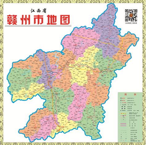 赣州行政区划图图片
