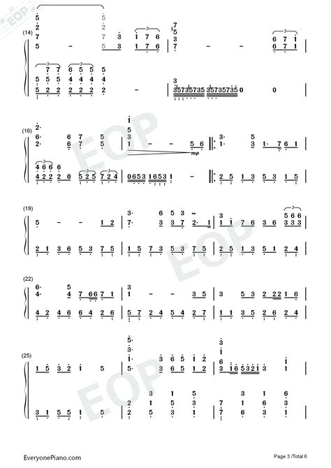 我爱你中国-电影《海外赤子》插曲双手简谱预览3-钢琴谱文件（五线谱、双手简谱、数字谱、Midi、PDF）免费下载