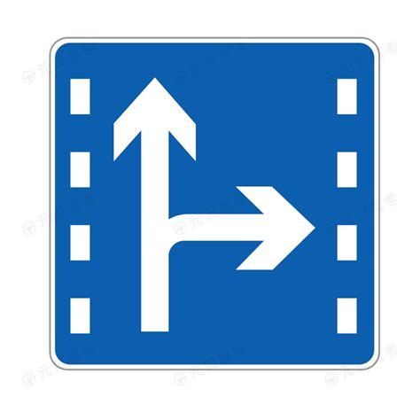 直行和右转合用车道_指示标志之直行和右转合用车道的含义和图解_2023年交通标志标线
