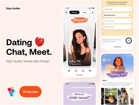 社交约会主题手机App设计套件 Date App – Mobile Kit – 设计小咖