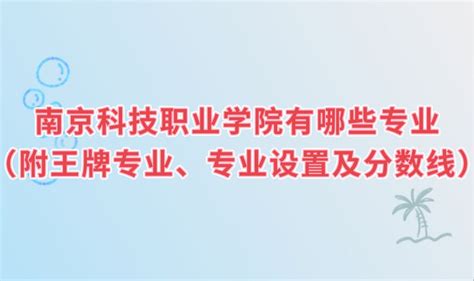 南京科技职业学院招生简章