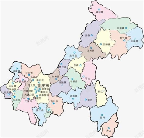 重庆地图区县分布图,重庆38区县,重庆区县图片_大山谷图库