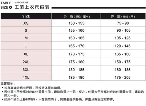 XL、XXL尺码表男士/女士尺码表S、M、L尺码表_360新知