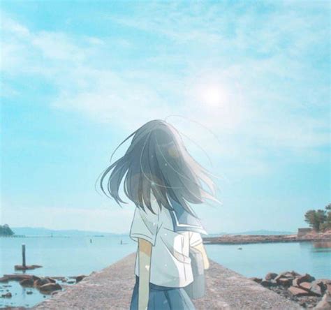 温柔女生头像背影漫画