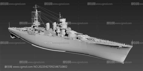 国王级战列舰su模型_军舰模型下载-摩尔网CGMOL