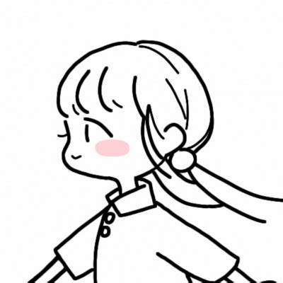 简笔画可爱女生头像古风