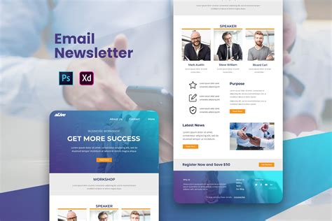 商业推广企业宣传EDM邮件模板 Business Email Newsletter – 设计小咖