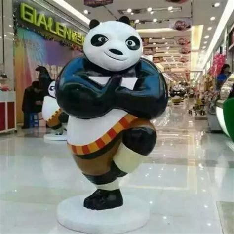 功夫熊猫玻璃钢卡通动物摆件雕塑_厂家图片价格-玉海雕塑