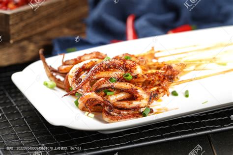 烤鱿鱼须,中国菜系,食品餐饮,摄影,汇图网www.huitu.com
