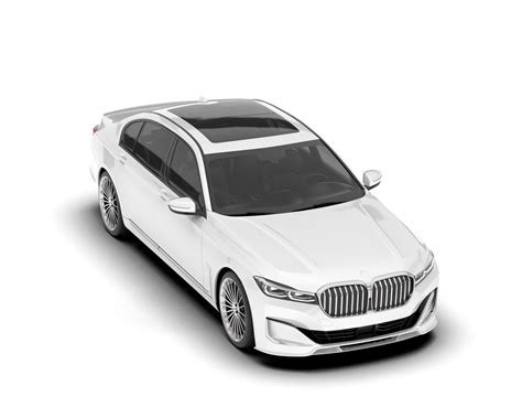 White luxury car isolated on transparent background. 3d rendering ...