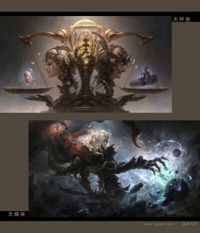 黄光剑十二星座插画系列图片