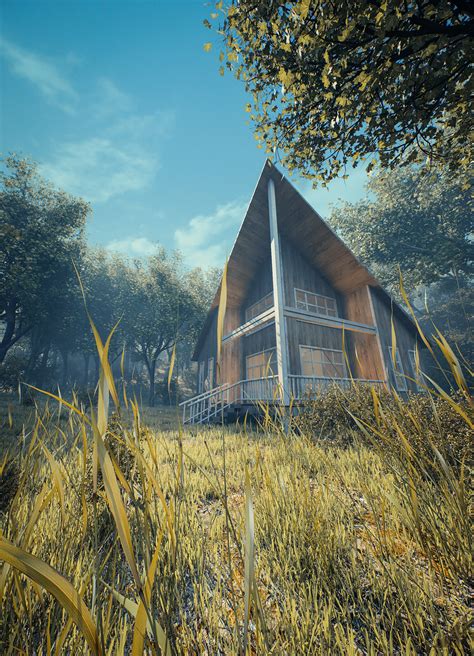 森林木屋场景3D练习|空间|建筑设计|zlk1986 - 原创作品 - 站酷 (ZCOOL)