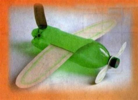 饮料瓶子手工制作漂亮小飞机模型做法图解 肉丁儿童网