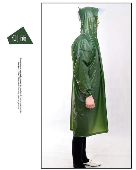 军绿PVC长雨衣加厚加大帆布大褂雨衣抗洪建筑工地劳保雨衣雨披-阿里巴巴