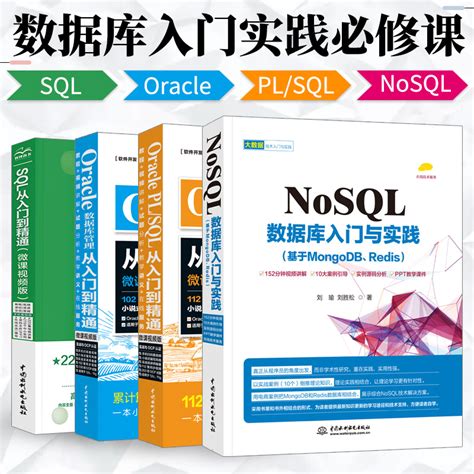全四册 SQL从入门到精通+NoSQL数据库入门与实践+Oracle数据库管理从入门到精通+ Oracle PL/SQL从入门到sql基础入门 ...