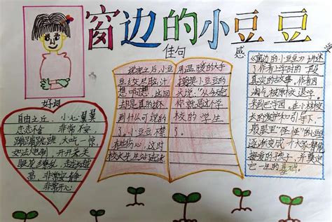 四年级语文窗边的小豆豆手抄报(四年级下册窗边的小豆豆手抄报) - 抖兔教育