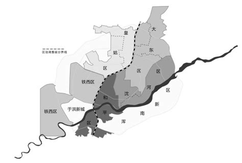 沈阳市行政区划地图 沈阳市辖10个区/2个县/1个县级市
